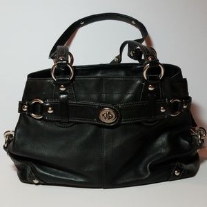 Black leather Coach purse